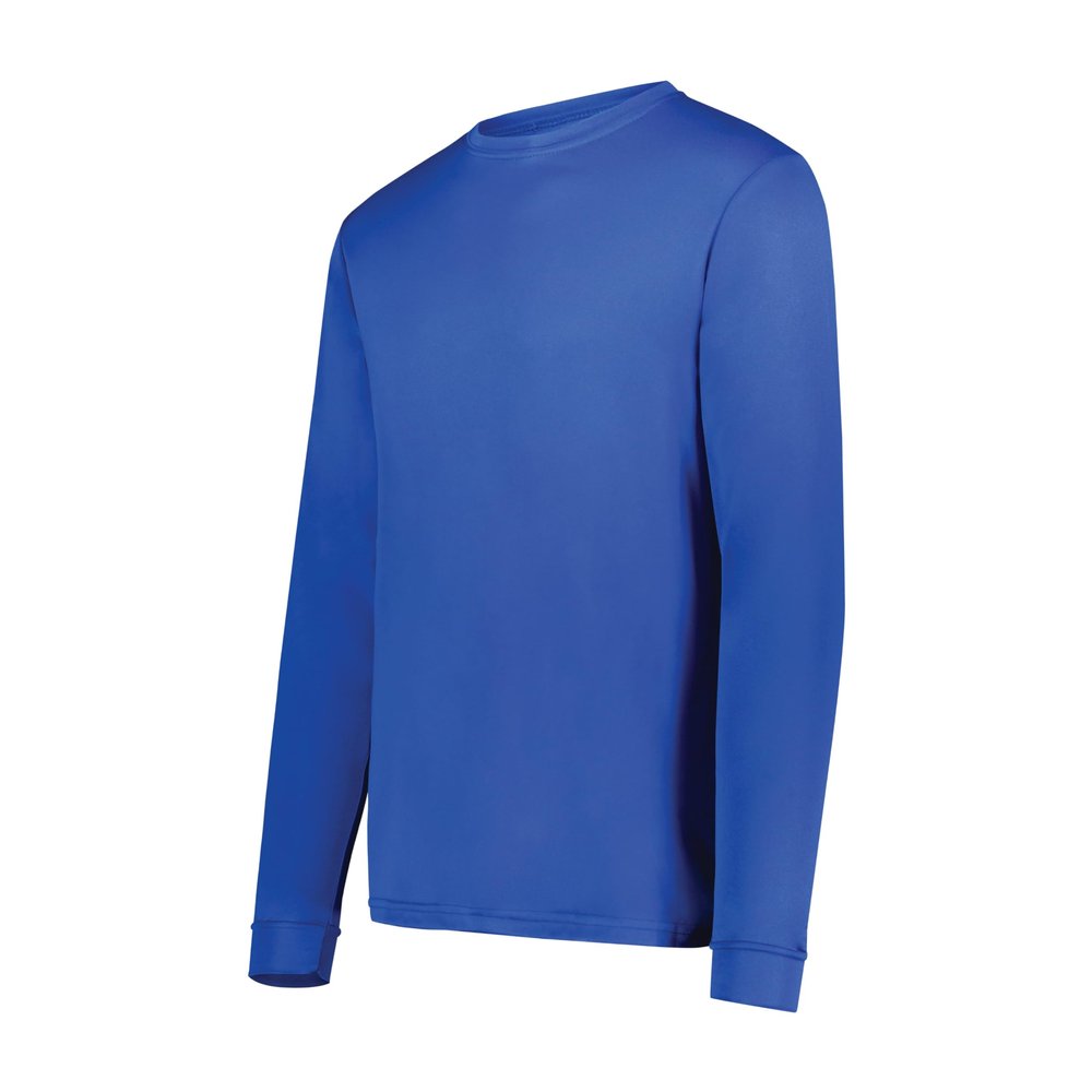 Augusta Sportswear Wicking Long Sleeve Sun Protection Athletic Shirt for Running, Hiking, Fishing, and Outdoor Activities, Royal, X-Large