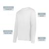 Augusta Sportswear Wicking Long Sleeve T-Shirt, XX-Large, White view 4