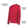 Augusta Sportswear Wicking Long Sleeve Sun Protection Athletic Shirt for Running, Hiking, Fishing, and Outdoor Activities, Red, Large view 4