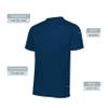 Augusta Sportswear Men's Wicking T-Shirt, XX-Large, Navy view 4