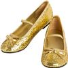 Rubie's Girl's Costume Ballet Shoes, Gold, X-Large view 1