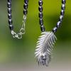 NOVICA Artisan Handmade Pearl Choker Sterling Silver White Pendant Strand Indonesia Birthstone [15.25 in min L x 16 in max L 4 mm W Pendant(s) 1.6 in L x 0.8 in W] ' Dewdrops' view 2