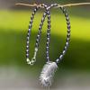 NOVICA Artisan Handmade Pearl Choker Sterling Silver White Pendant Strand Indonesia Birthstone [15.25 in min L x 16 in max L 4 mm W Pendant(s) 1.6 in L x 0.8 in W] ' Dewdrops' view 3