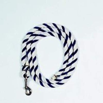 BEILER'S 700-Red/White Cotton Lead Rope with Swivel Snap, 6', Red/White