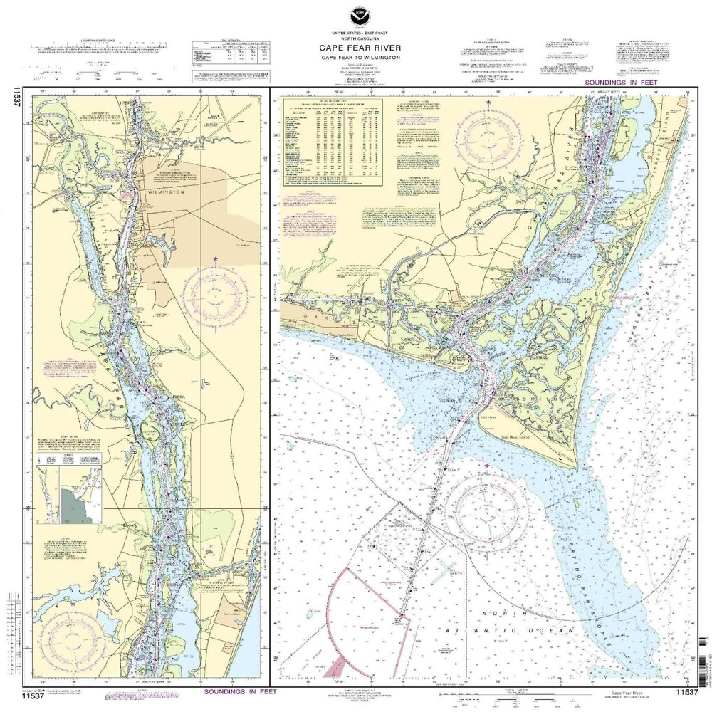 NOAA 11537-Cape Fear River - Cape Fear to Wilmington
