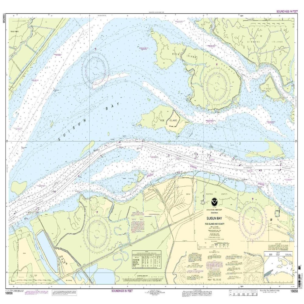 18658--Suisun Bay - Roe Island and vicinity