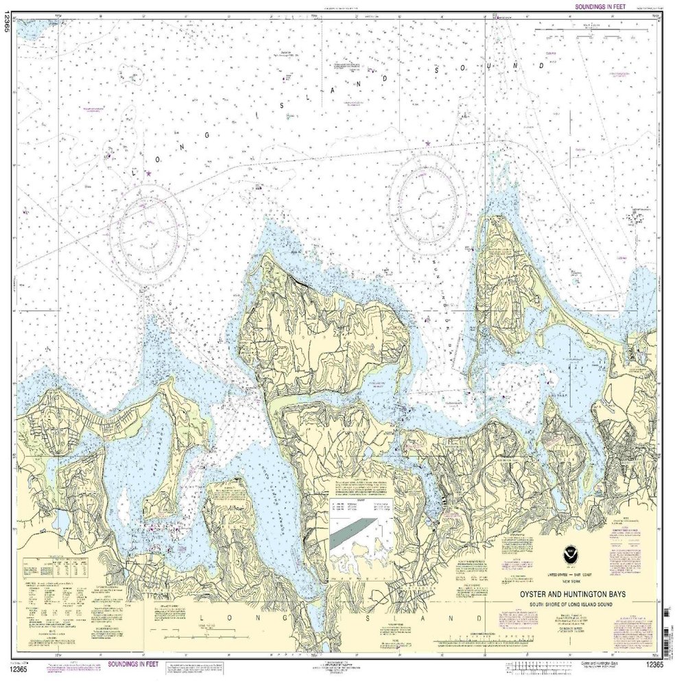 12365--Long Island Sound, South Shore - Oyster and Huntington Bays