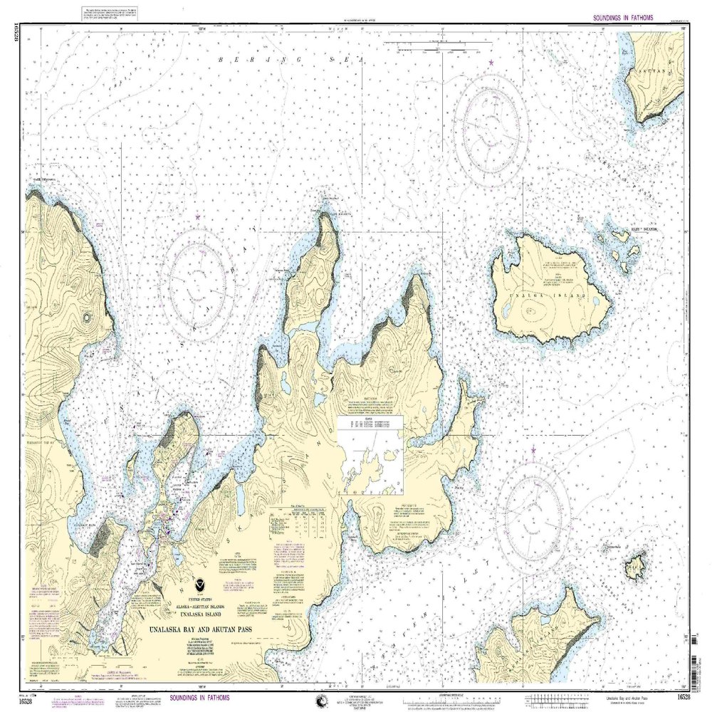 16528--Unalaska Island - Unalaska Bay and Akutan Pass