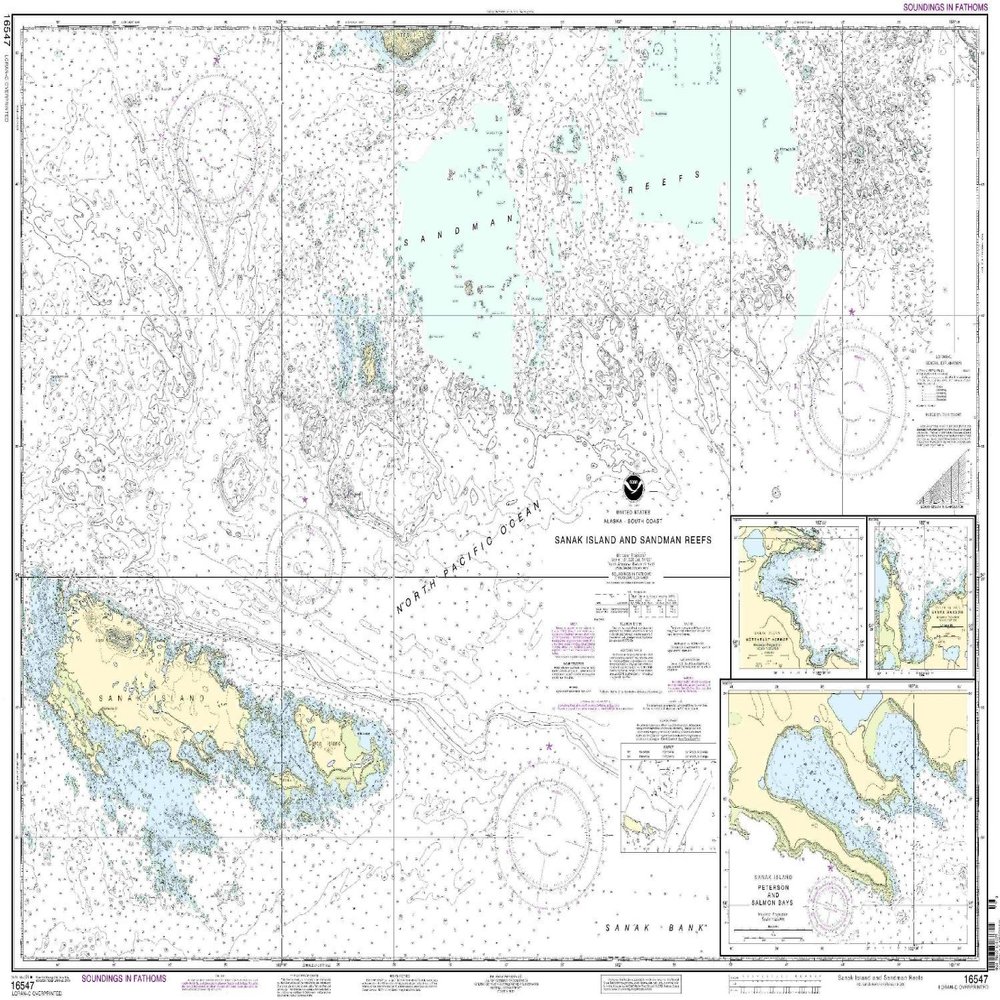 16547--Sanak Island and Sandman Reefs, Northeast Harbor, Peterson and Salmon Bays, Sanak Harbor