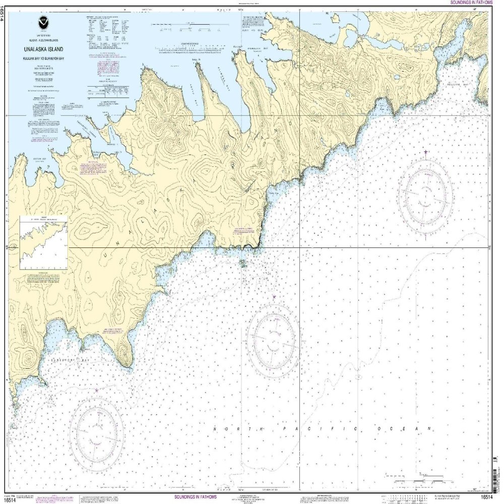 16514--Unalaska Island - Kuliliak Bay and Surveyor Bay