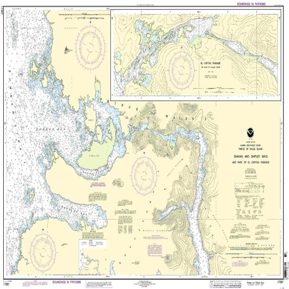 17387--Shakan and Shipley Bays and Part of El Capitan Passage