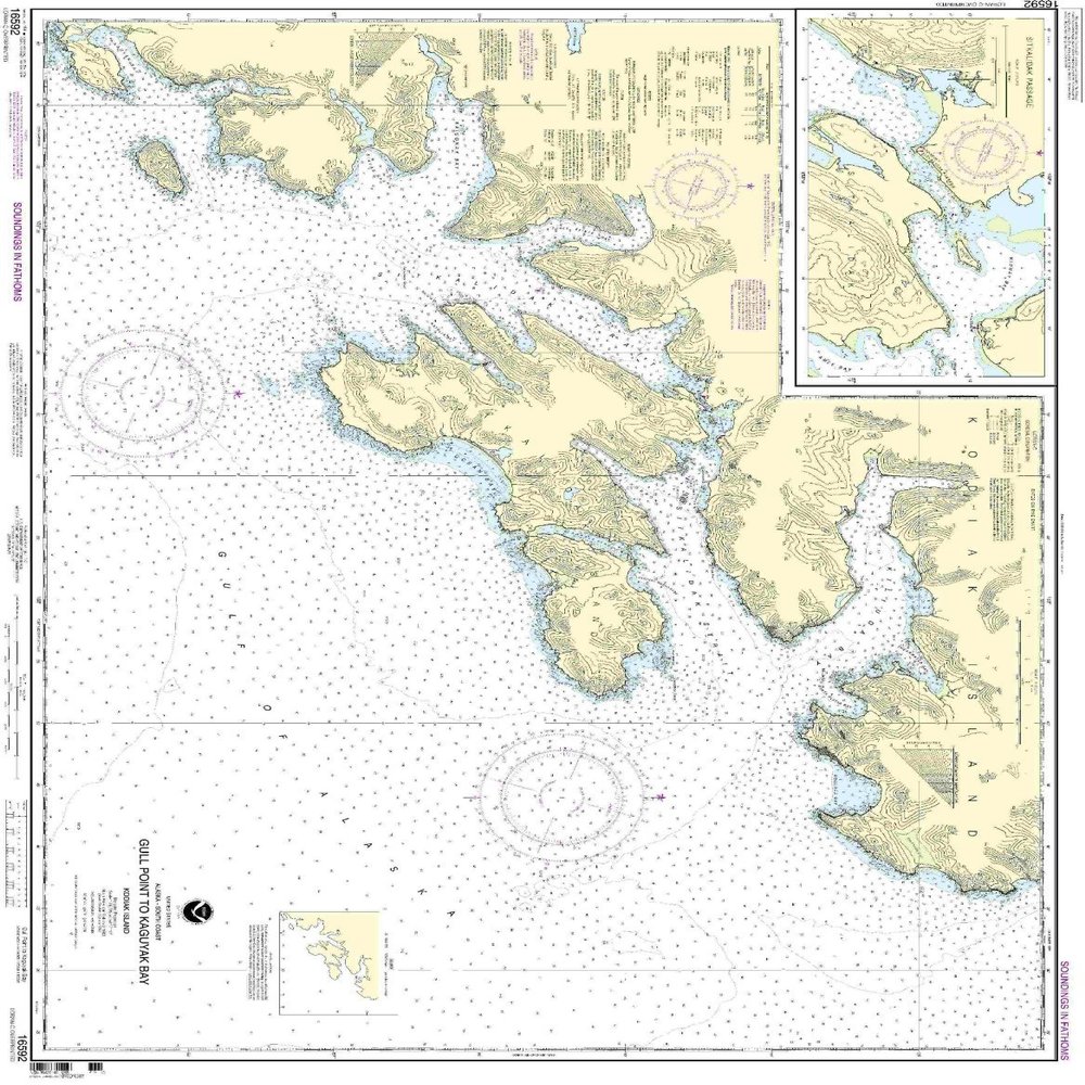 16592--Kodiak Island - Gull Point to Kaguyak Bay, Sitkalidak Passage
