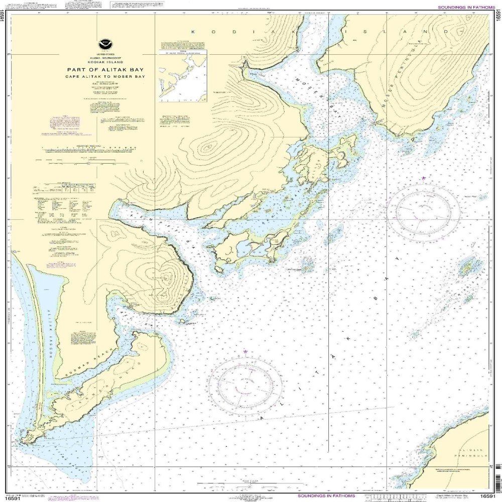 16591--Kodiak Island - Alitak Bay - Cape Alitak to Moser Bay