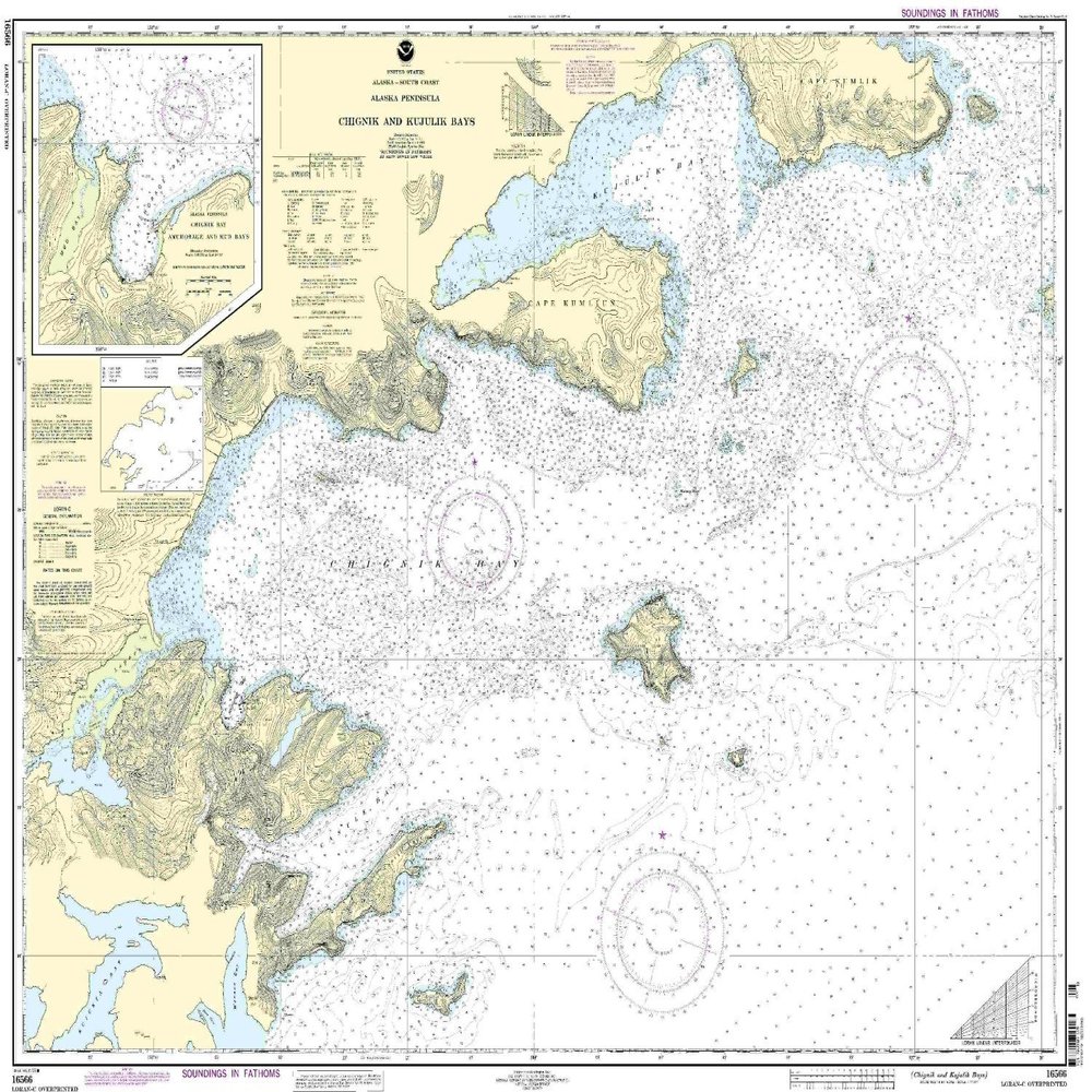 16566--Chignik and Kujulik Bays, Alaska Peninsula, Anchorage and Mud Bays, Chignik Bay