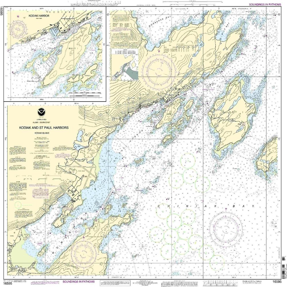 16595--Kodiak Island - Kodiak and St. Paul Harbors, Kodiak Harbor
