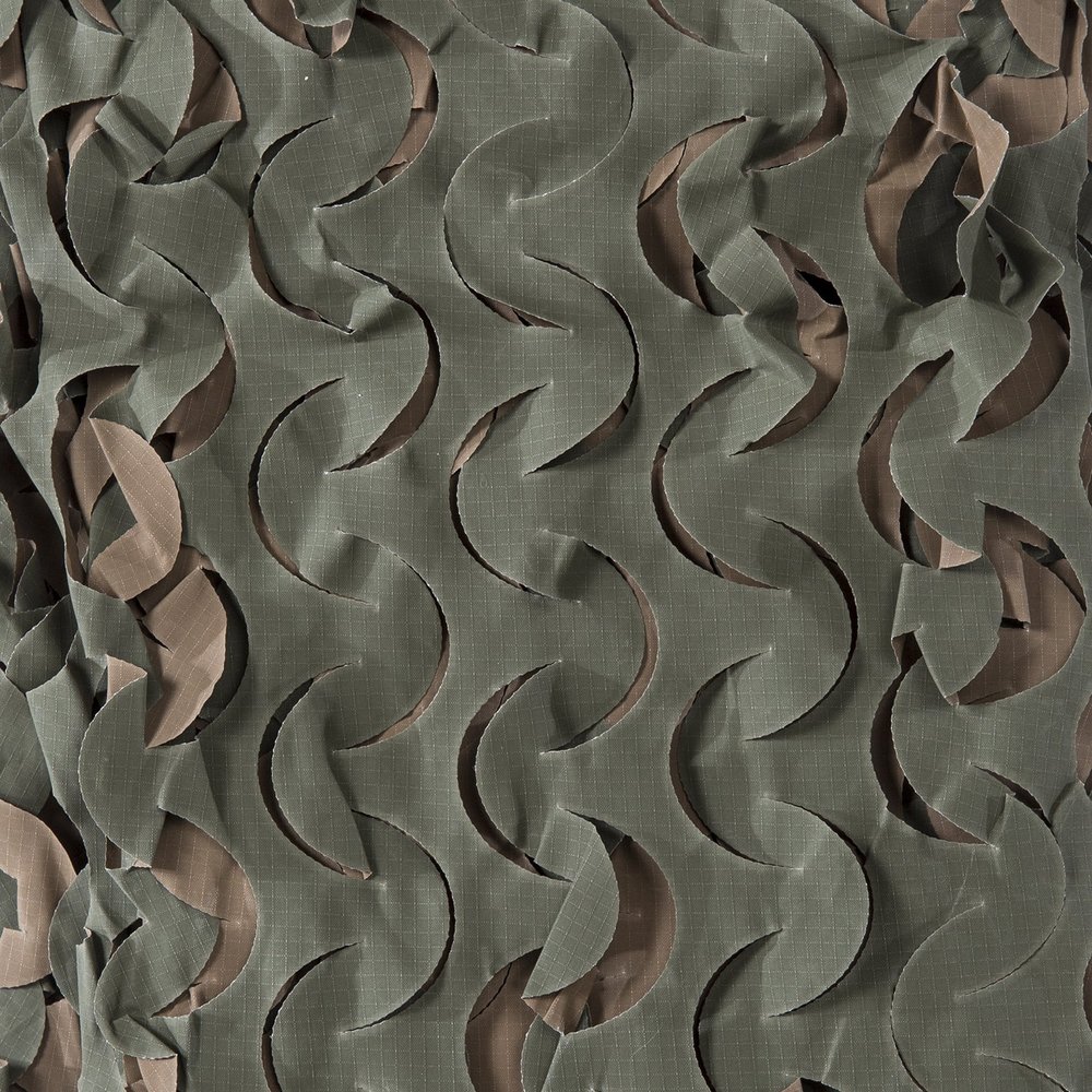 CamoSystems Pro Series Military Camouflage Netting with Mesh Attached , Original Camo - Green/Brown, Large, 7'10" x 19'8"