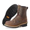Carolina 8" Steel Toe Logger Boots - Waterproof Logger Boot for Men - Memory Foam Comfort Mens Work Shoes - Slip-Resist Work Footwear for Men EH Rated - Welt Construction - Brown - 8.5 view 1