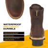 Carolina 8" Steel Toe Logger Boots - Waterproof Logger Boot for Men - Memory Foam Comfort Mens Work Shoes - Slip-Resist Work Footwear for Men EH Rated - Welt Construction - Brown - 8.5 view 2