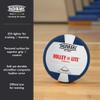 Tachikara SV-MNC Volley-Lite volleyball with Sensi-Tech cover, regulation size but lighter (scarlet/white) view 2