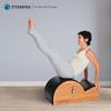 AeroPilates Stamina Products Posture Corrector Pilates Barrel with Upholstered Surface and Built In Handle for Strength Training, Wood and Black view 2