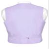 Vesuvio Napoli Men's Dress Vest & NeckTie Solid Lavender Purple Color Neck Tie Set sz S view 2
