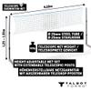 Talbot-Torro Telescopic Badminton Net Set, Height Adjustable: 1.25-1.55m, Width 6.10m, in a Bag, 449599 view 2