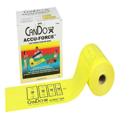 CanDo 10-5921 AccuForce Exercise Band, 50 yd Roll, Yellow-X-Light