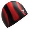 TYR Multi Silicone Cap, Black/Red view 1