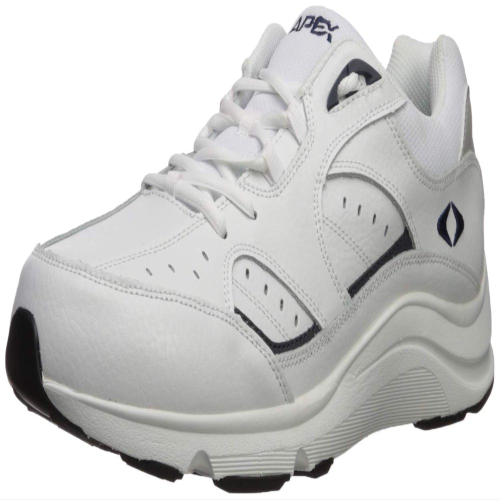 Apex Men'sWalker - V Last Walking Shoe, White, 11 W US