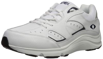 Apex Men'sWalker - V Last Walking Shoe, White, 12 W US