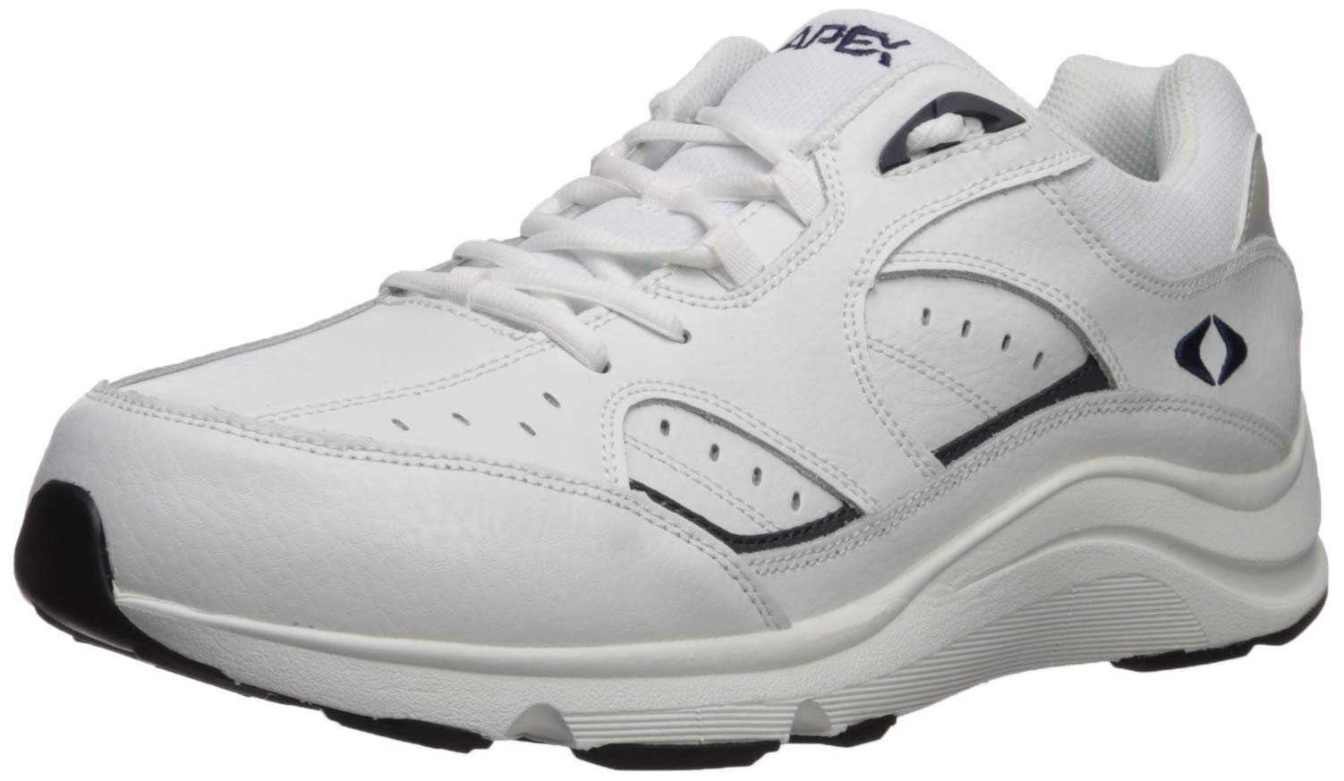 Apex Men'sWalker - V Last Walking Shoe, White, 12 W US