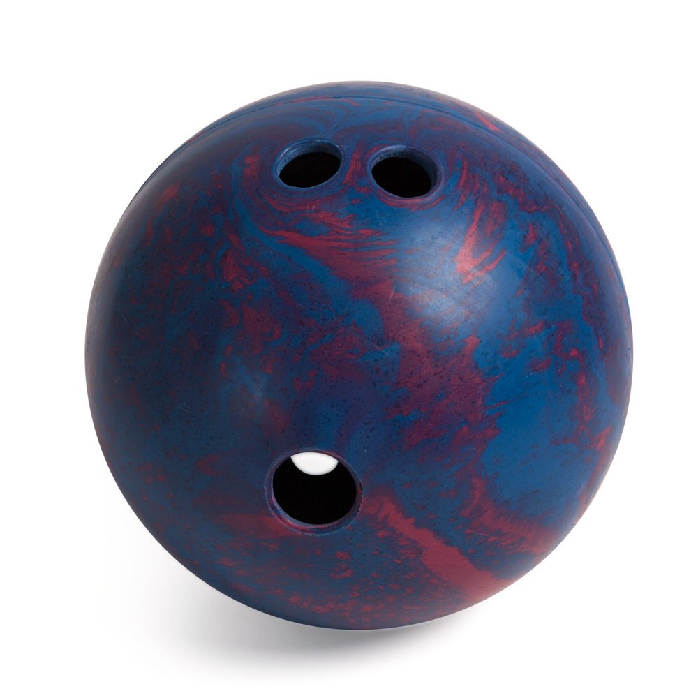 Champion Sports Rubber Bowling Ball - Easy Grip and Lightweight for Beginners - 2.5 Lb