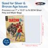 BCW Silver Comic Book Backing Boards 7" x 10.5"  500 Pack | Certified Acid-Free | Comic Book Boards for Fabric Storage & Silver Age Comic view 3