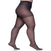 Berkshire Women's Plus-Size Queen Silky Sheer Support Pantyhose - Control Top Sandalfoot 4417, Off Black, 3X-4X view 2