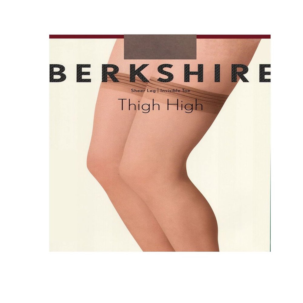 Berkshire womens All Day Sheer Thigh Highs - Invisible Toe Pantyhose, Pale Taupe, C-D US