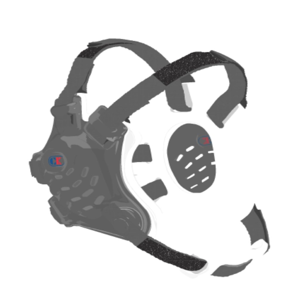 Cliff Keen F5 Tornado Headgear - Silver/White/Silver