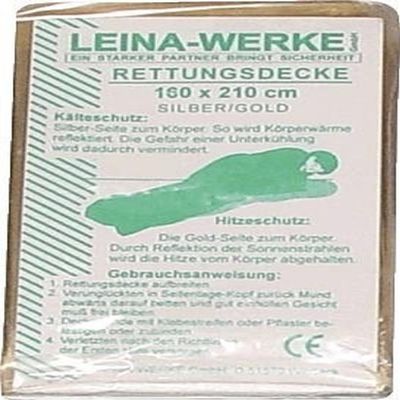 LEINA-WERKE Rettungsdecke Rettungsdecke 160x210cm silber/gold