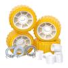 Tie Down Engineering Hull Sav'r 5 inch PVC Ribbed Wobble Roller Kit | 7/8 inch and 1-1/8 inch Shafts | Boat Trailer Parts & Accessories | Boat Trailer Roller Kit view 1