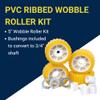 Tie Down Engineering Hull Sav'r 5 inch PVC Ribbed Wobble Roller Kit | 7/8 inch and 1-1/8 inch Shafts | Boat Trailer Parts & Accessories | Boat Trailer Roller Kit view 4