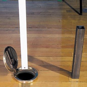 Gared Permanent Sleeve-Type Badminton 1 Court System from