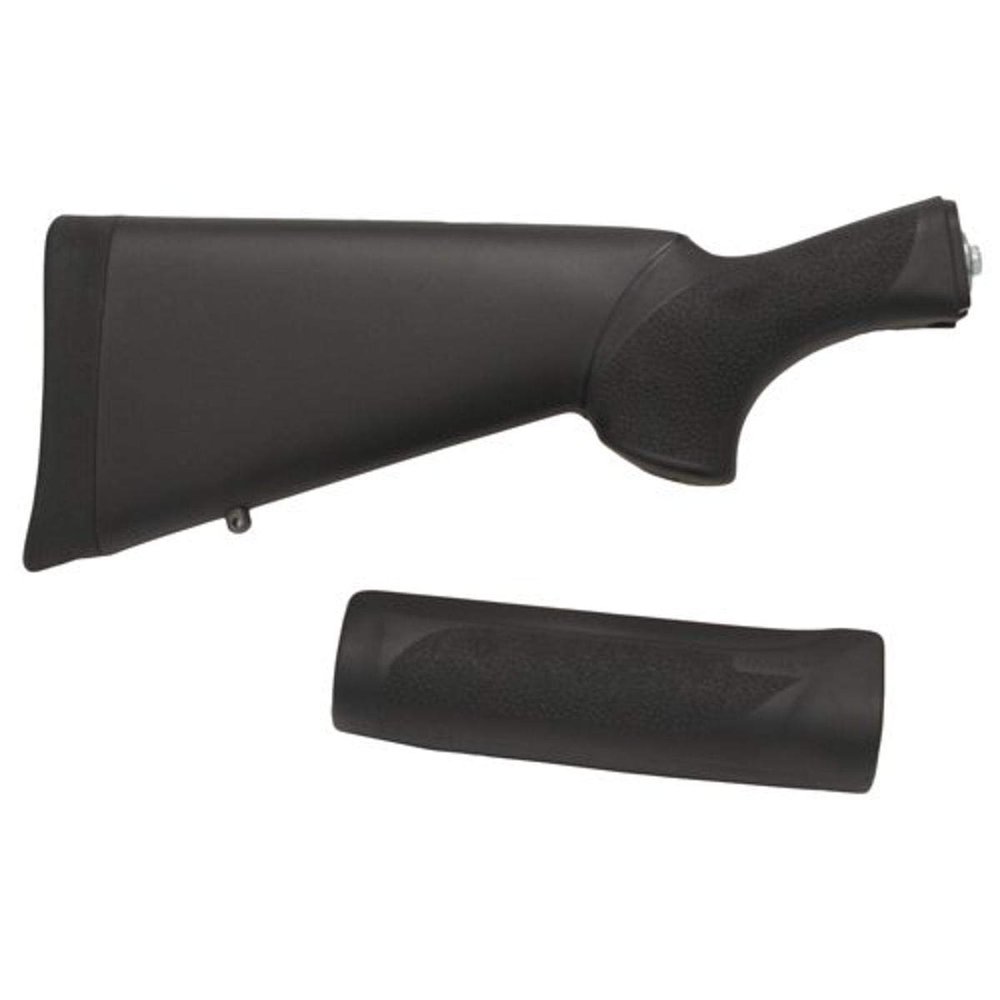 Hogue OverMolded Rubber Shotgun Stock & Forend Kit For Remington 870 (12 Gauge), Black - 08712