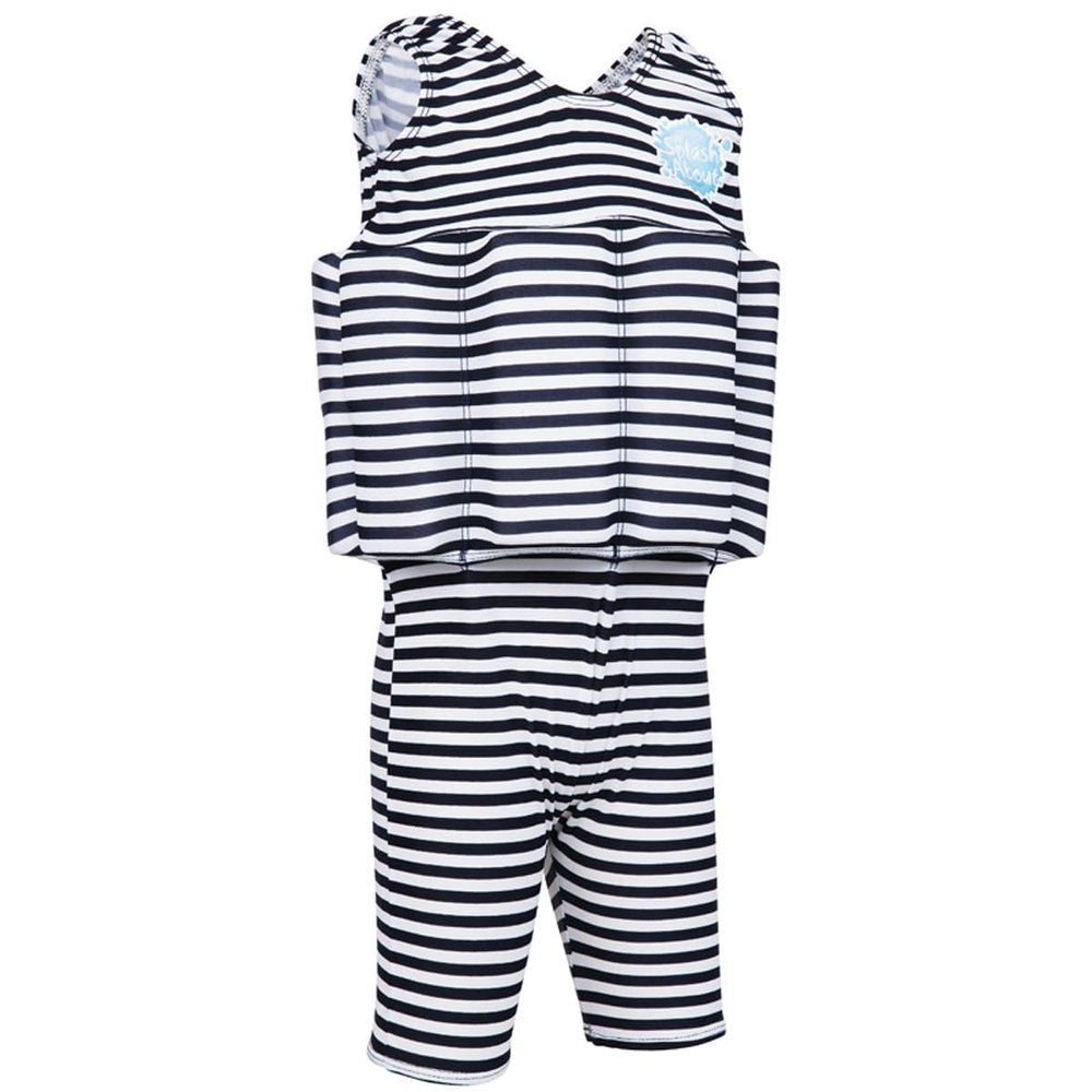 Splash About Short John Floatsuit with Adjustable Buoyancy (US, Age, 4 Years, 6 Years, Navy/White Stripe)