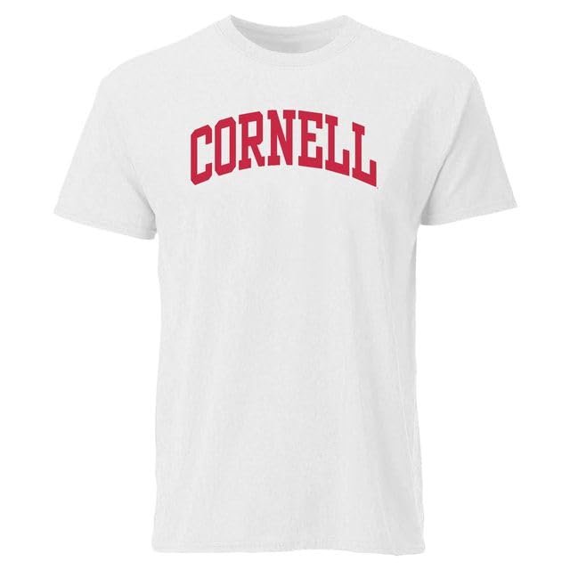 Ivysport Cornell University Short-Sleeve T-Shirt, Classic, White, Small