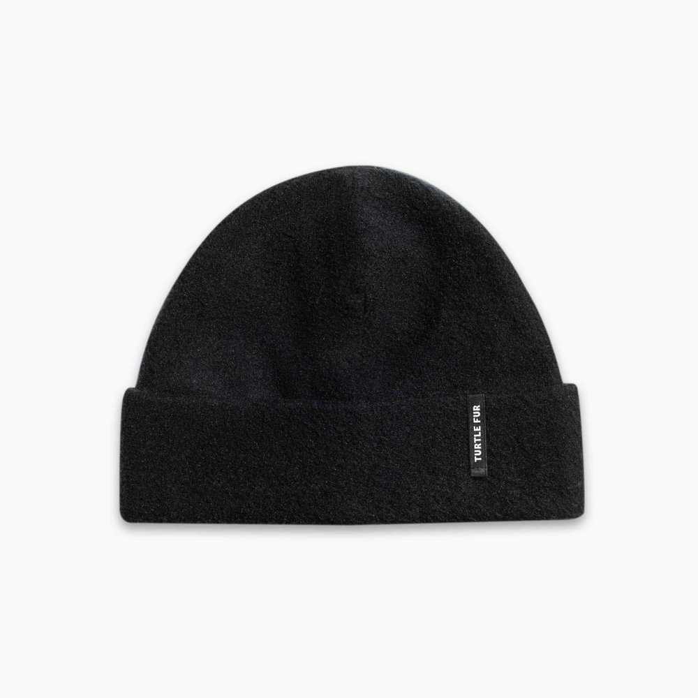 Turtle Fur The Hat Watch Cap Original Fleece Heavyweight Beanie, Black