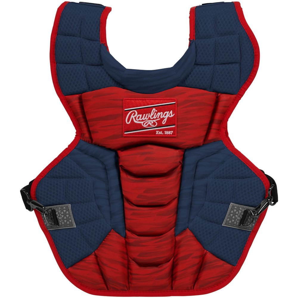 Rawlings | VELO 2.0 Catcher's Chest Protector | Baseball | Adult - 17" | Navy/Scarlet