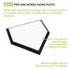 Champion Sports Pro Anchor Home Plate  Molded Rubber, Metal Bottom Home Plate with Ground Anchor , RED view 3
