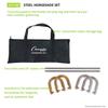 Champion Sports Classic Horseshoe Set: Traditional Outdoor Lawn Game includes Four Professional Solid Steel Horseshoes with Solid Steel Stakes & Carrying Case view 2