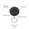 Lucky Line Key Bak with 24" Retractor, Black Clip-ON (43601) view 3