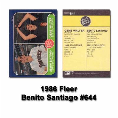 1986 Fleer Benito Santiago Rookie Card
