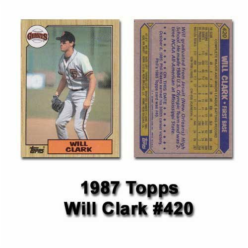 1987 Topps Will Clark Rookie Card
